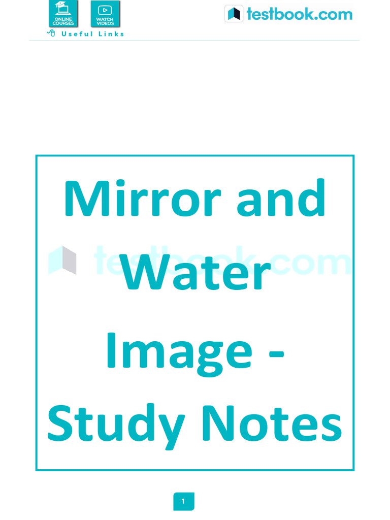 Mirror and Water Image Study Guide | PDF | Mirror | Image