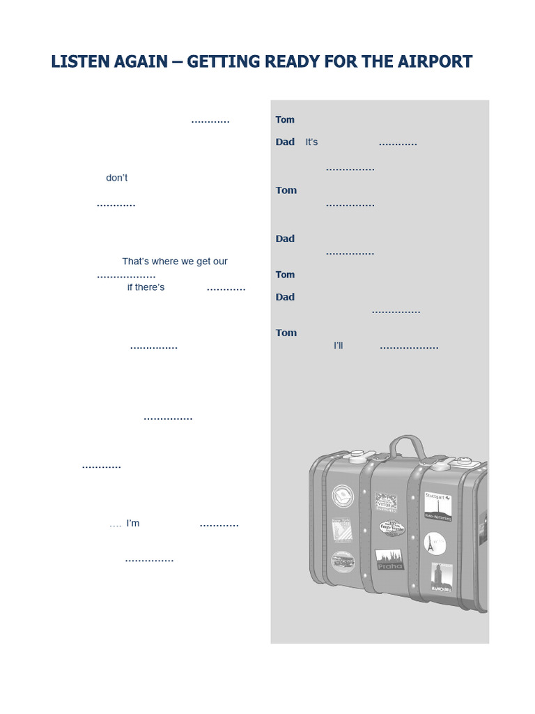 Listening Exercise Airport | PDF
