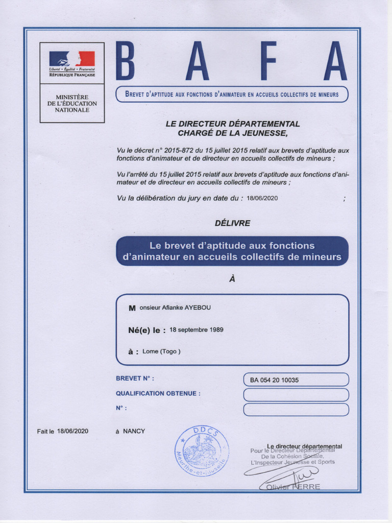 BAFA | PDF