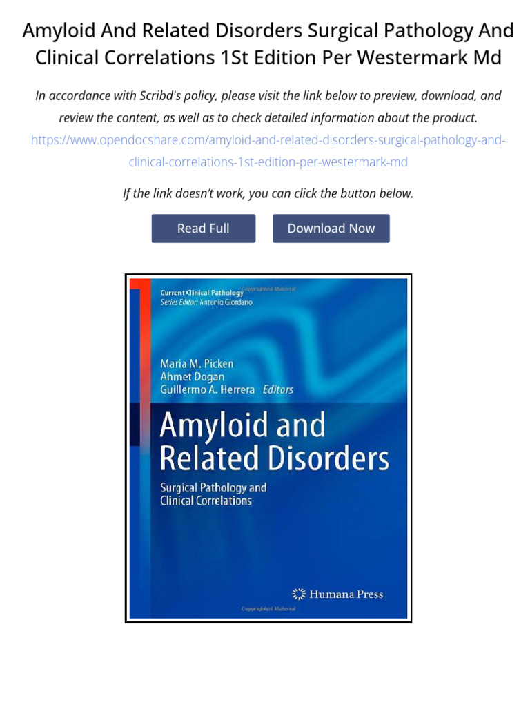 Amyloid And Related Disorders Surgical Pathology And Clinical ...
