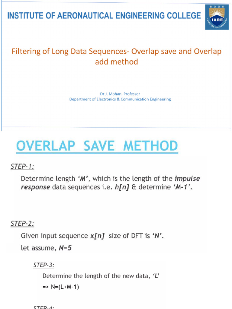 Overlap and Save Method | PDF