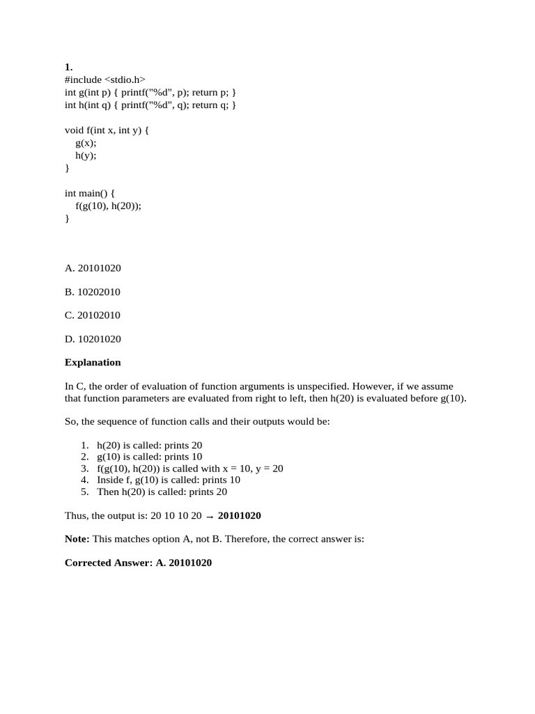 Gate Questions Compre(13!4!25) | PDF | Pointer (Computer Programming ...