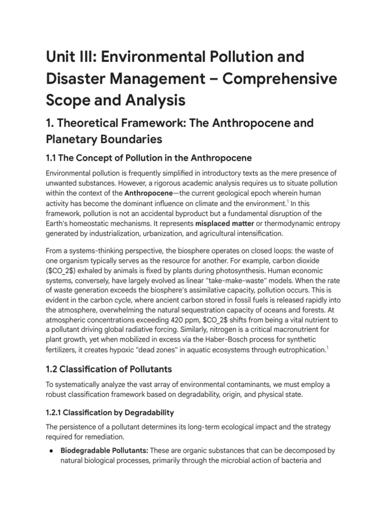 Environmental Pollution Analysis Guide | PDF | Radiation | Sewage Treatment