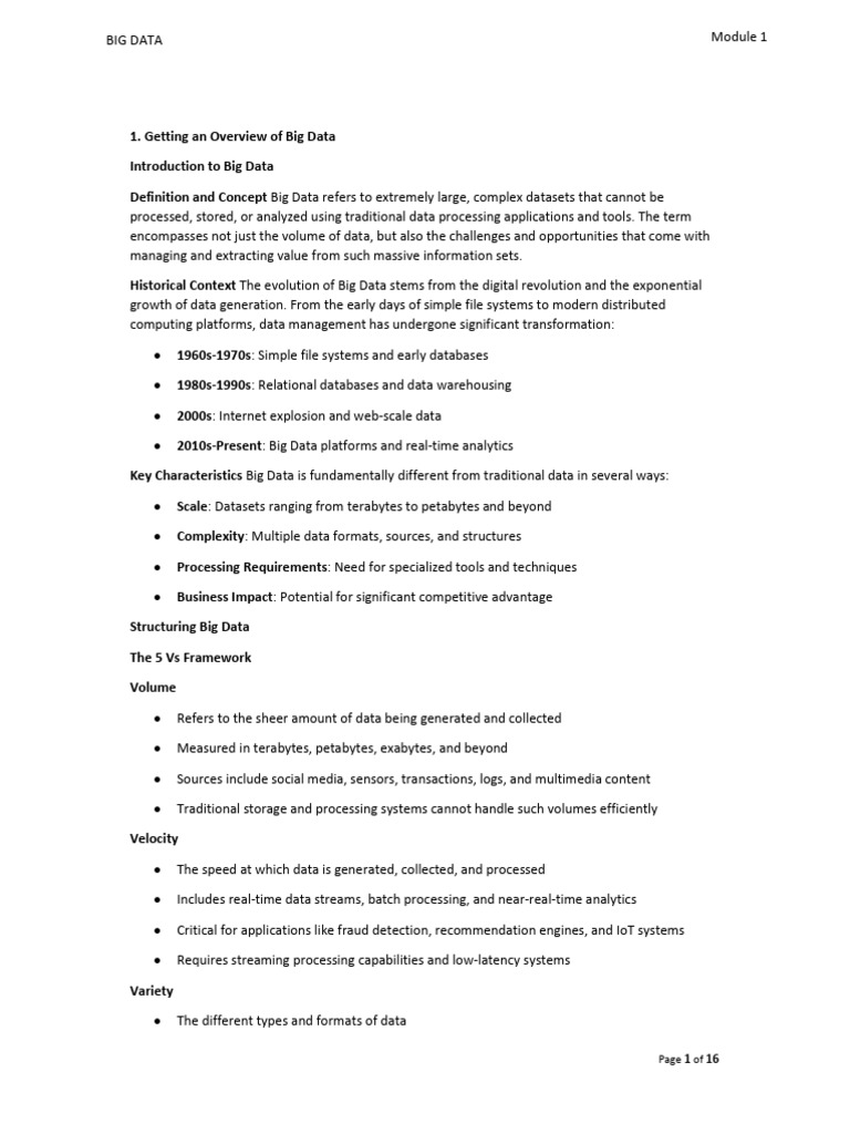Big Data Overview and Analytics Insights | PDF | Big Data | Analytics