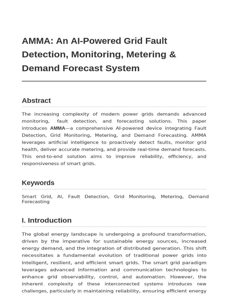 AI-Driven Smart Grid Fault Detection System | PDF | Smart Grid ...
