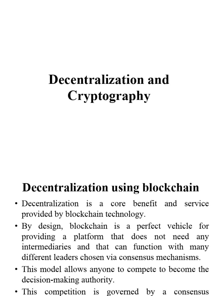Decentralization in Blockchain Systems | PDF | Distributed Computing ...