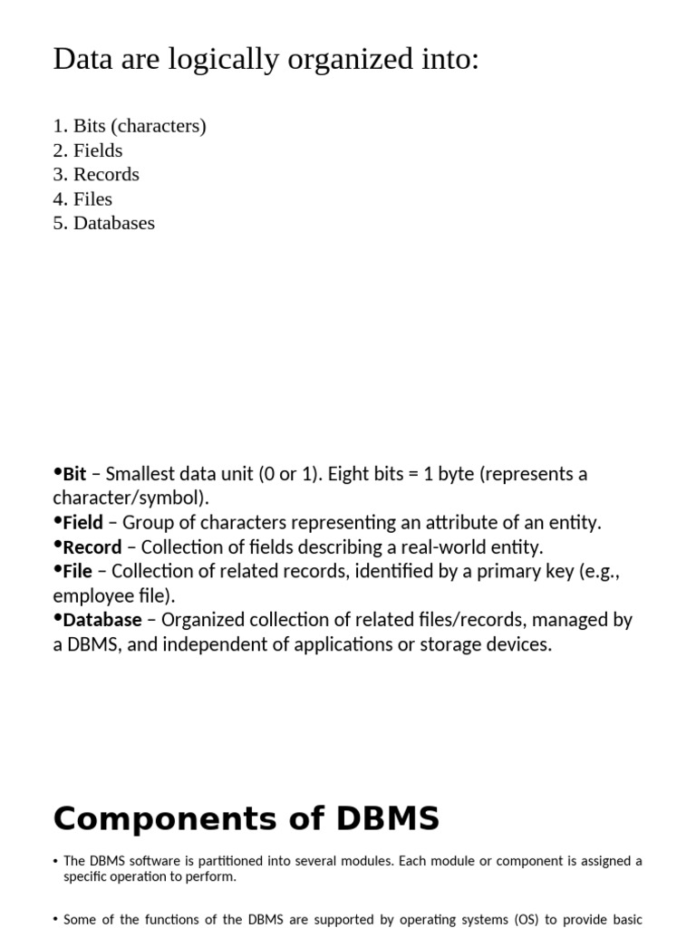 Fundamantal concept of database/ database basic | PDF | Databases ...