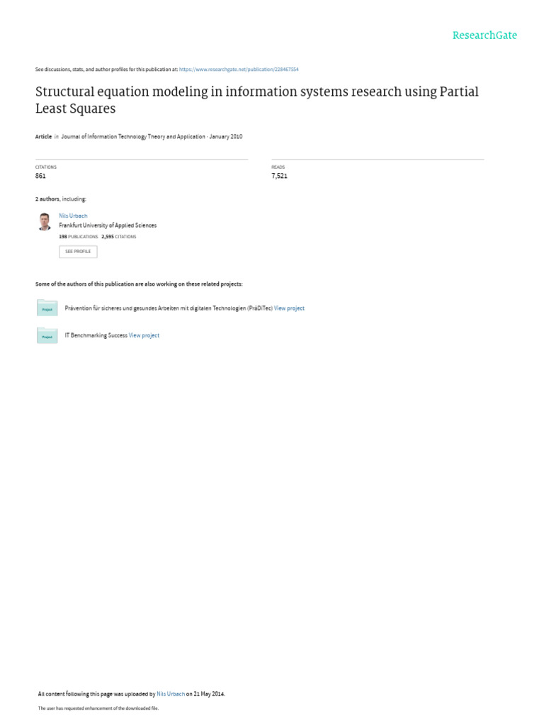12-Structural Equation Modeling in Research Using Partial Least Squares ...
