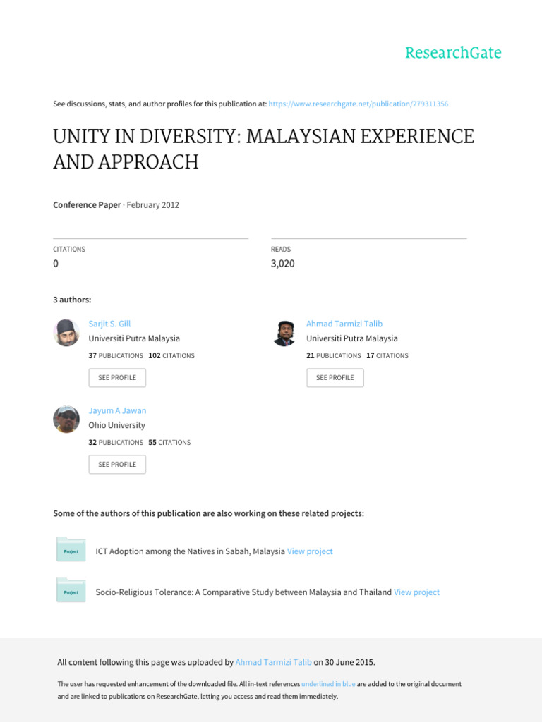 2012-02 Walailak Univ Conference Unity in Diversity | PDF | Najib Razak ...