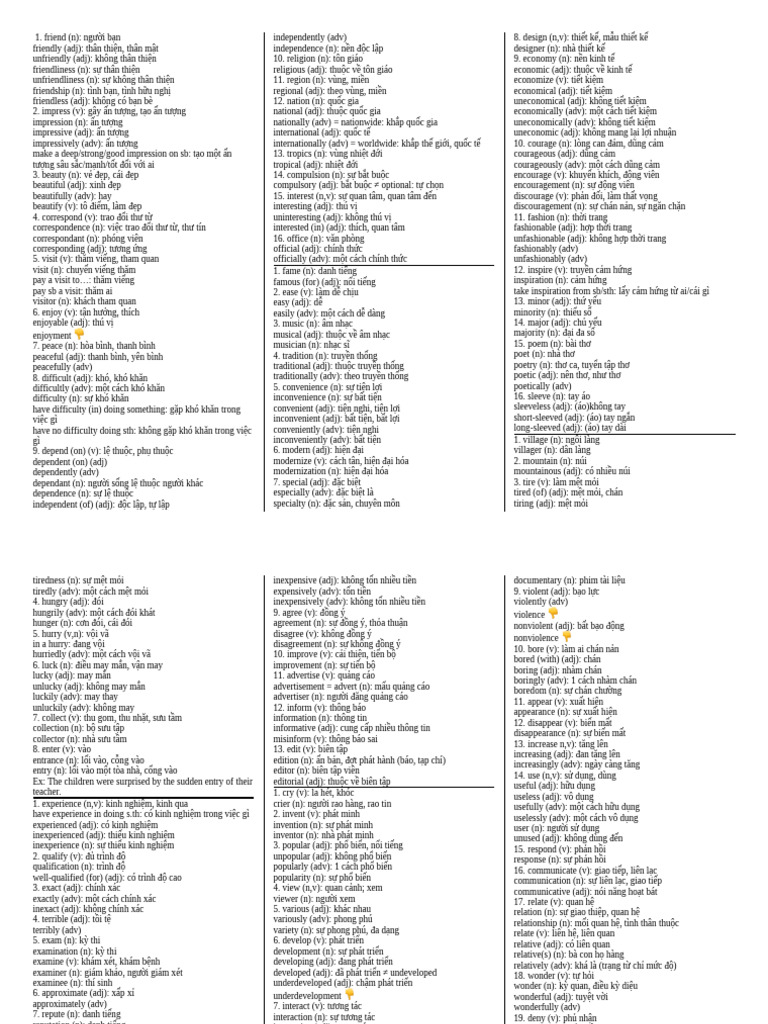 Word Forms - English 9 | PDF