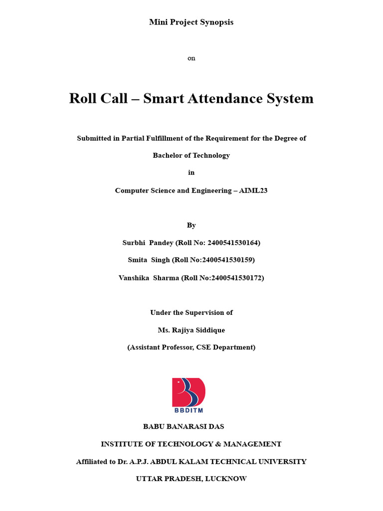 Smart Attendance System Overview | PDF | Databases | Android (Operating ...