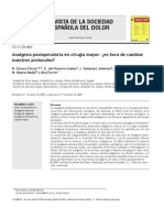 Analgesia Postoperatoria en Cirugía Mayor Es Hora de Cambiar