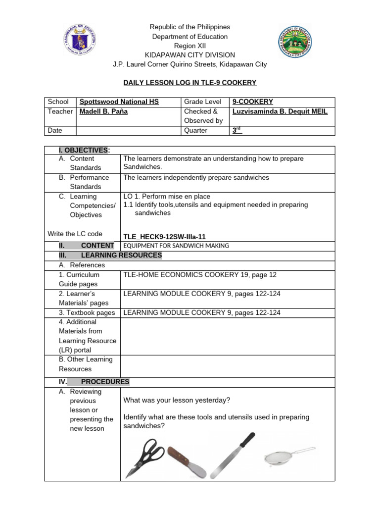 Lesson-Plan.-Cookery-9-Equipment (5) | PDF | Grilling | Oven