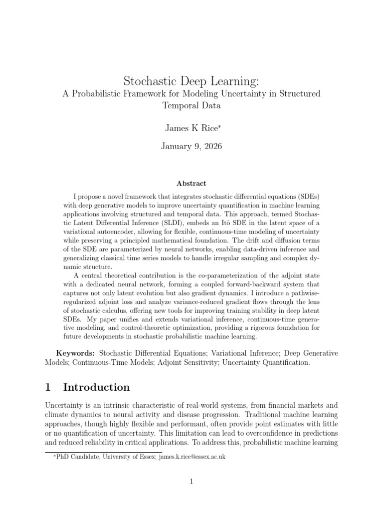 2601.05227v1 | PDF | Stochastic Differential Equation | Mathematics