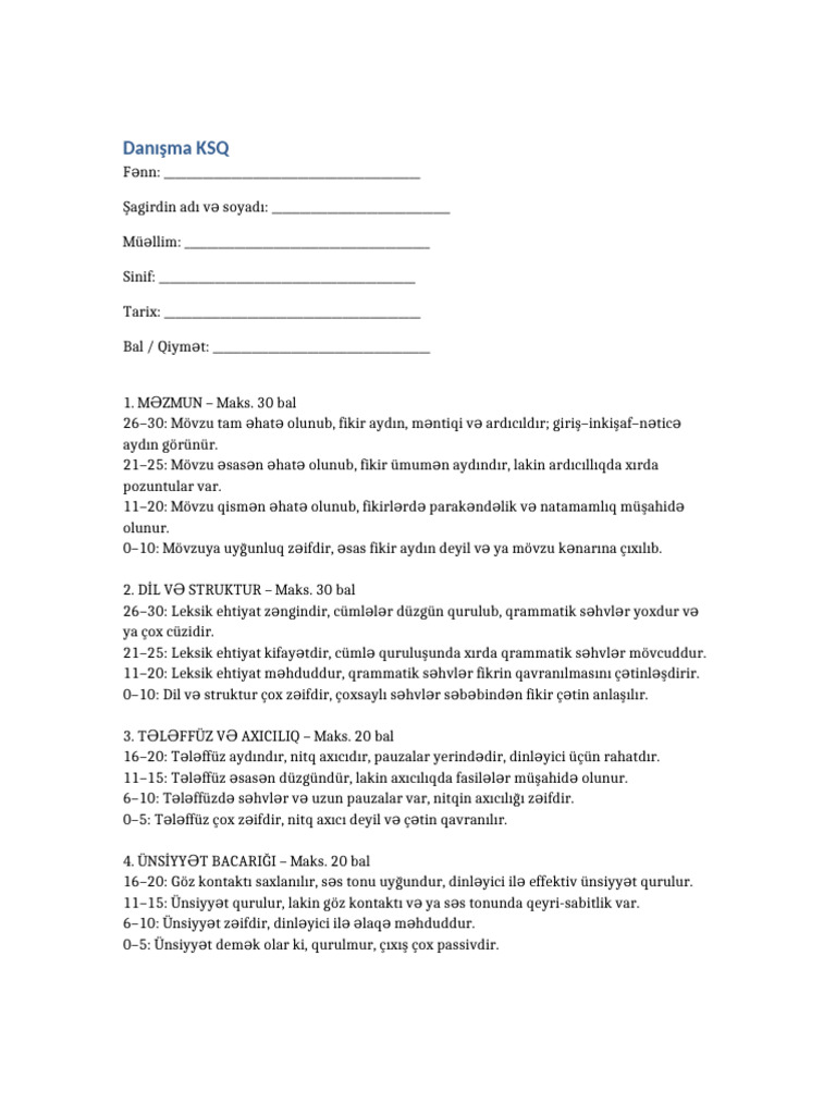 Danışma KSQ | PDF