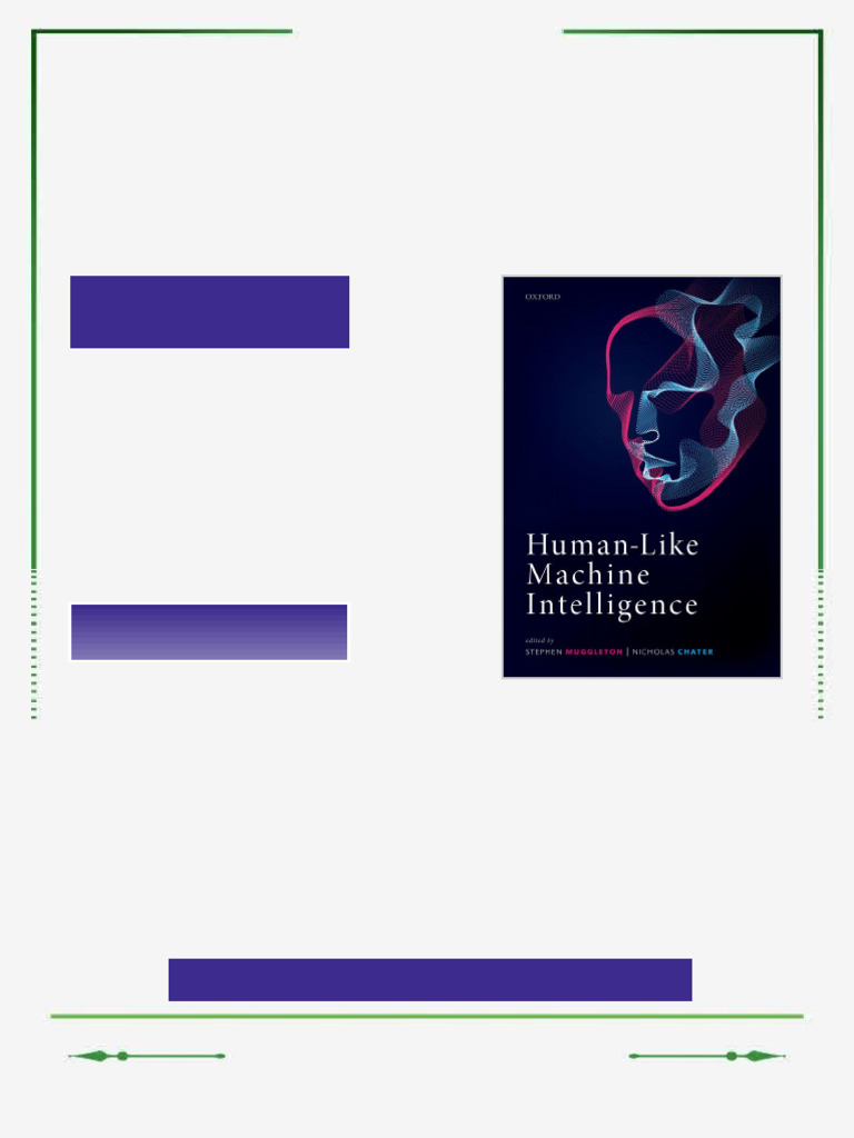 Human-Like Machine Intelligence Stephen Muggleton ebook newest digital ...