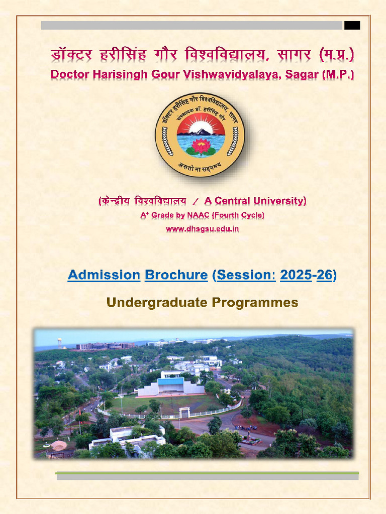 UG Admission Brochure 2025 26 | PDF | University And College Admission