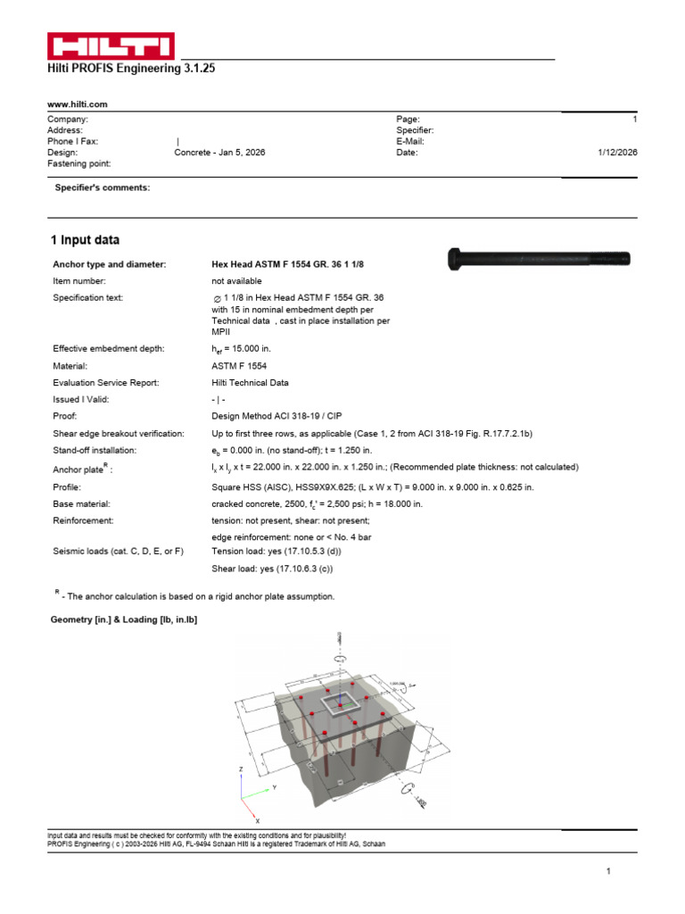 Hilti PROFIS Engineering Anchor Design Guide | PDF | Building Materials ...
