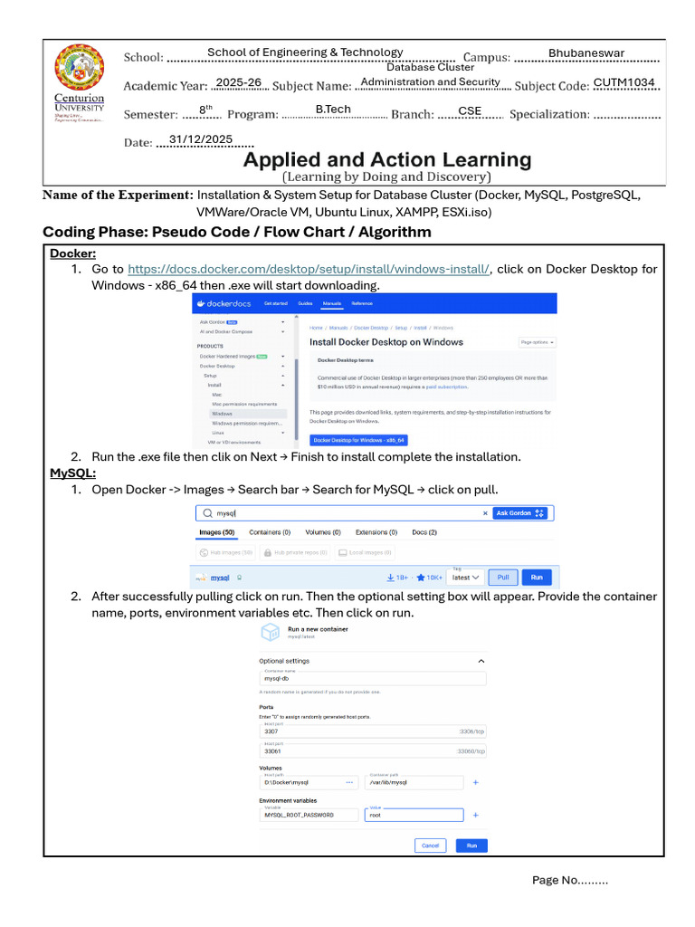 EXP-1 | PDF | Virtual Machine | Postgre Sql