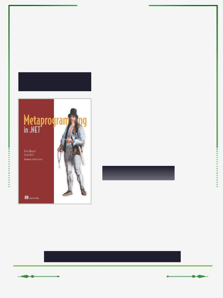 Metaprogramming in NET Kevin Hazzard ebook full content download | PDF ...