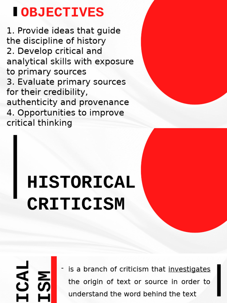 Understanding Historical Criticism Techniques | PDF | Witness