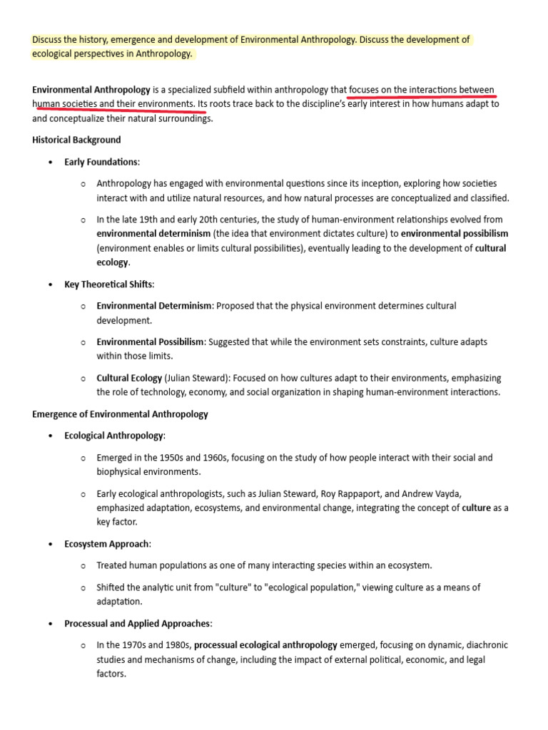 Envt Anthro Print | PDF | Climate Change | Ecology