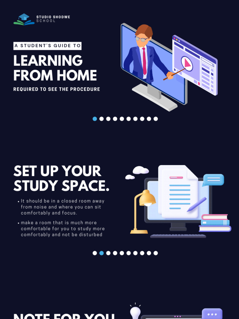 Colorful Modern Learning From Home Presentation | PDF