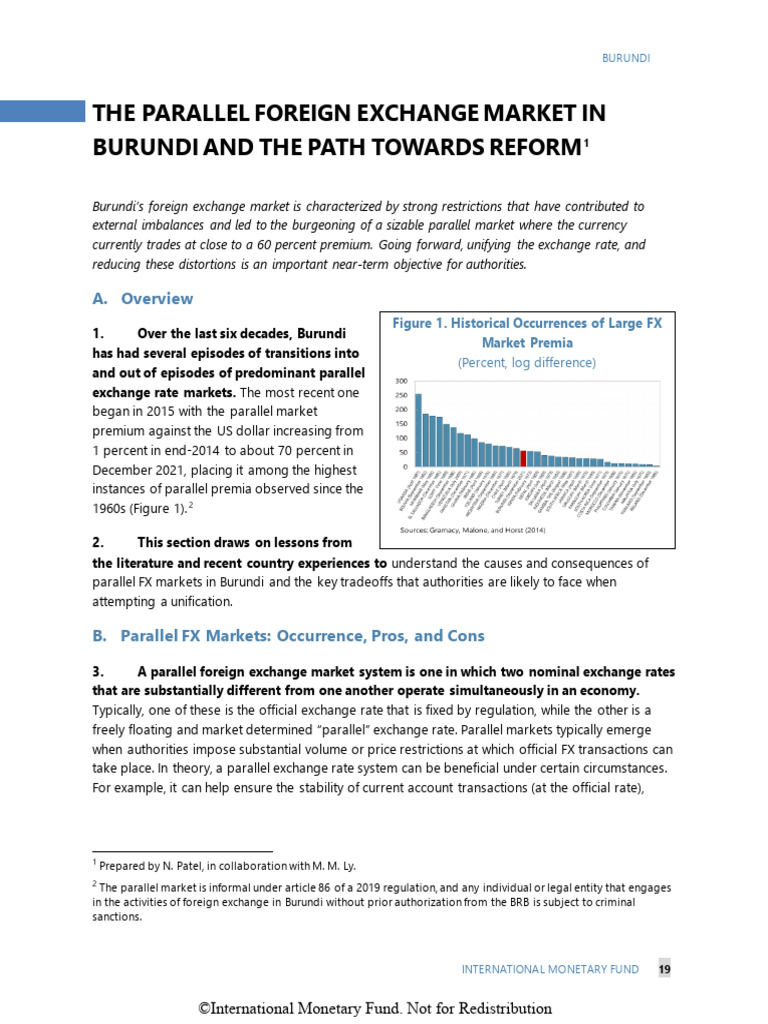 Burundi's Parallel FX Market Reform Insights | PDF | Monetary Policy ...