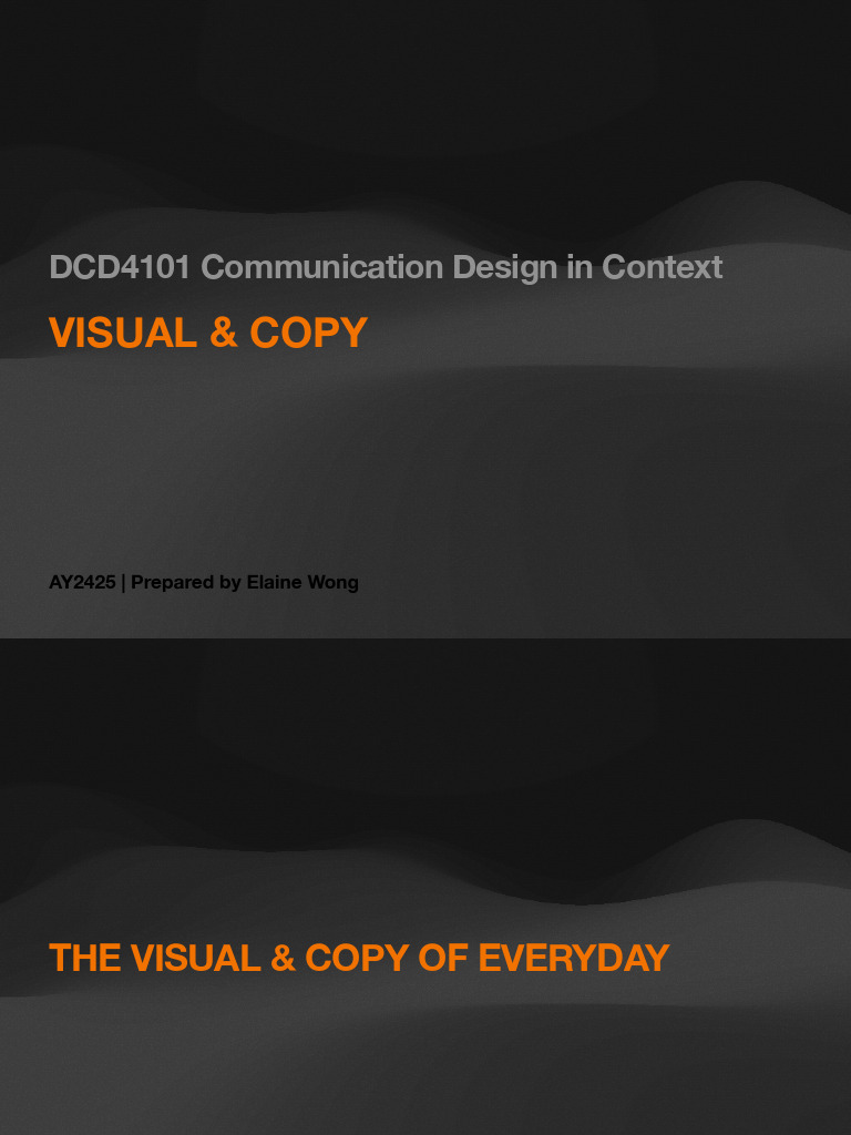 Media Context: Visual Copy | PDF | Human Communication