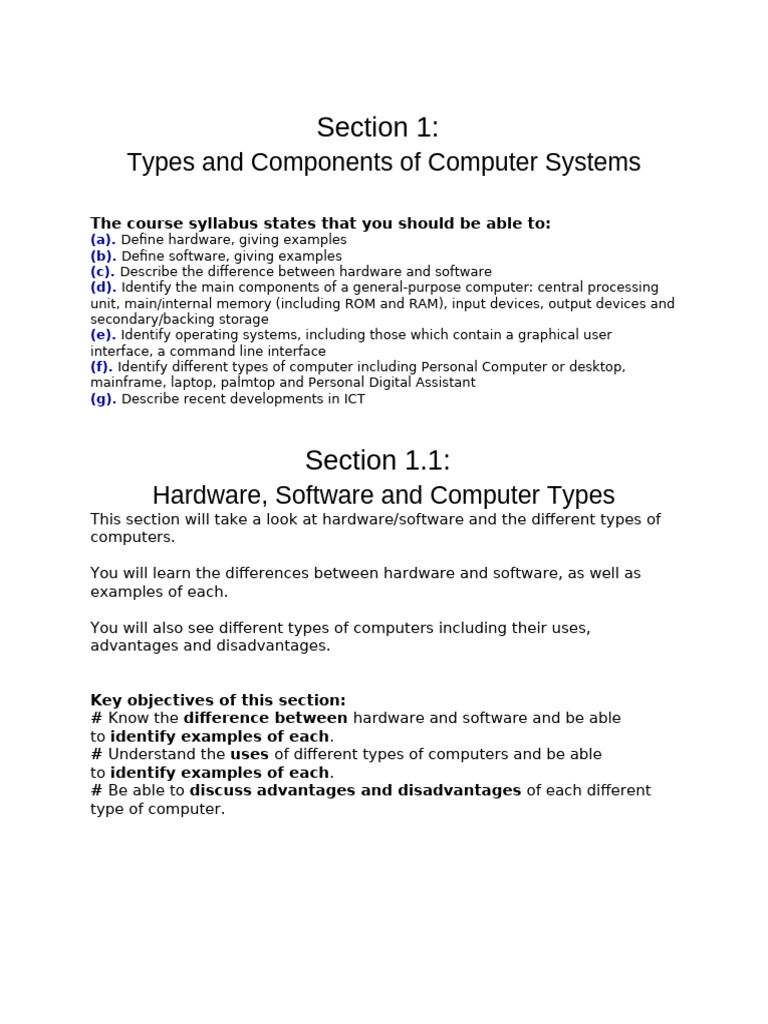 ICT Theory Notes | PDF