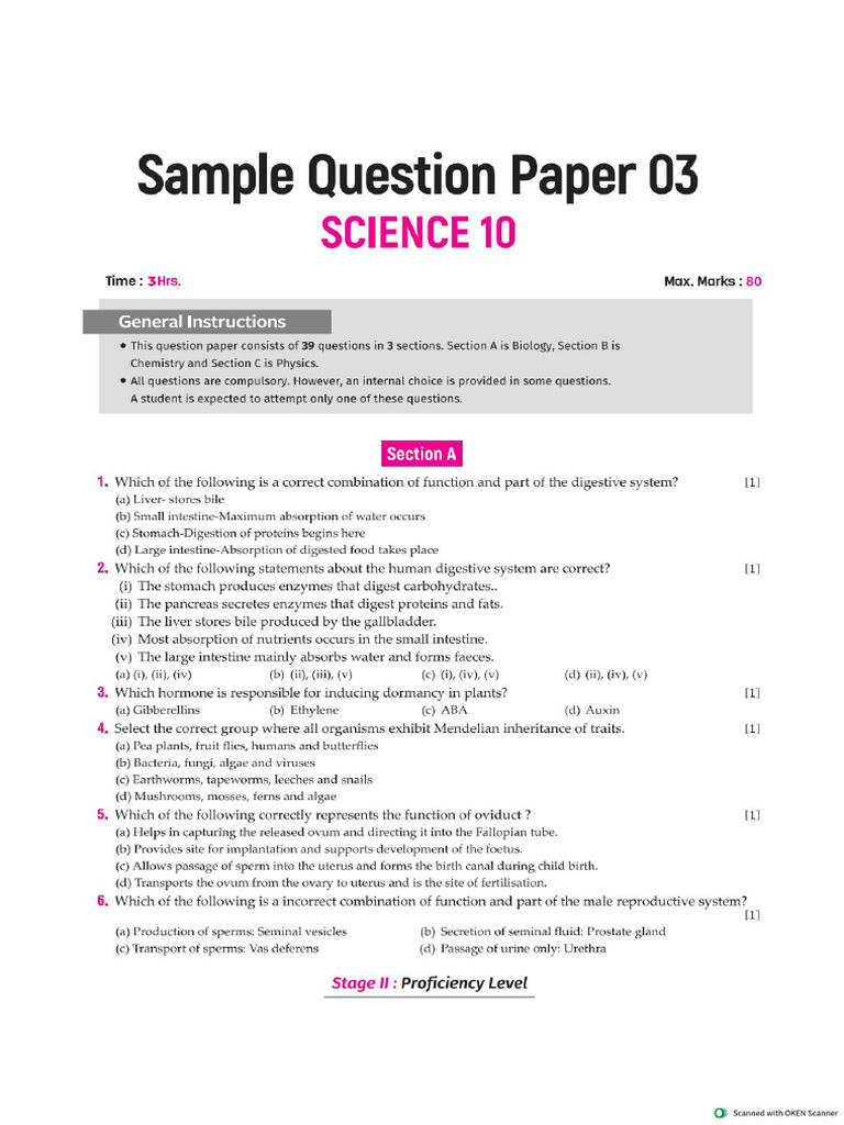 Science Sample With Solutions | PDF