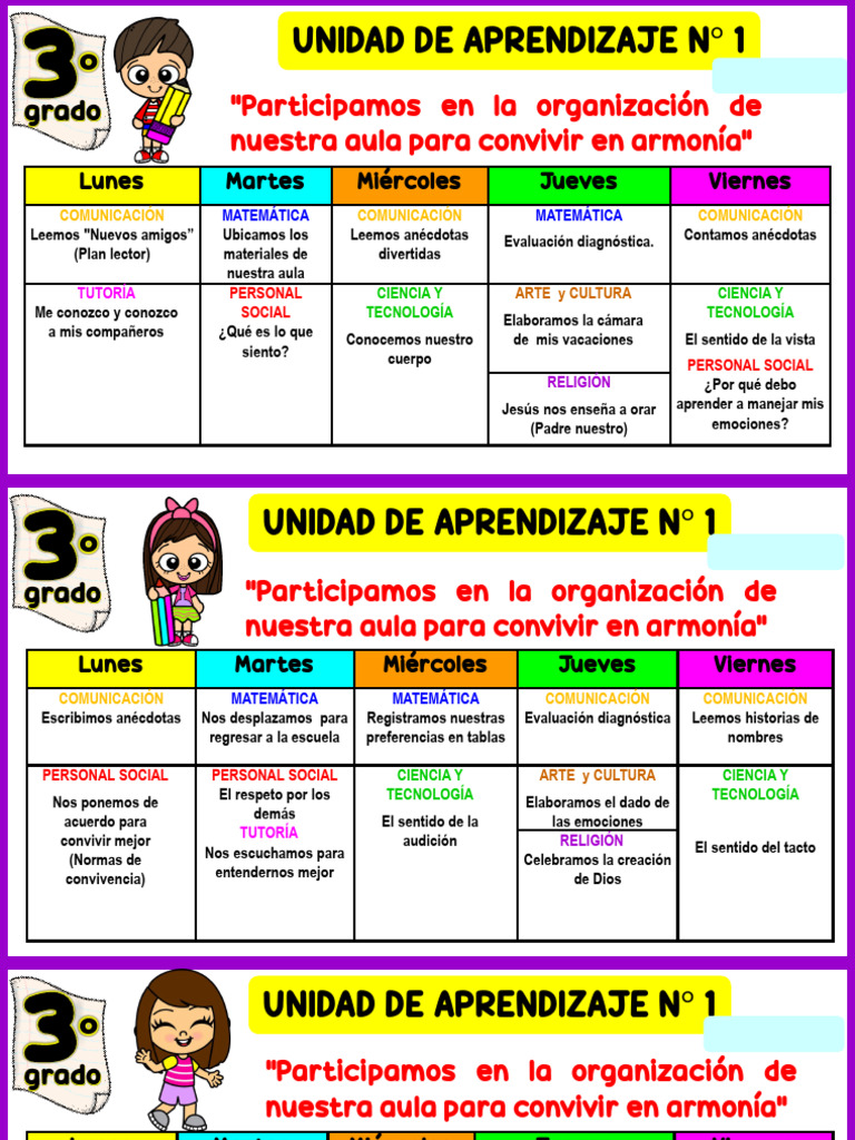 Plan de Aprendizaje Grado 3: Convivencia | PDF