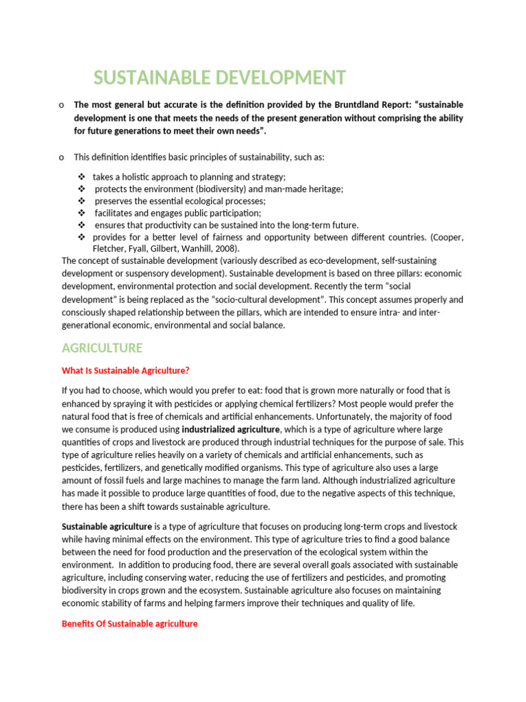 2sustainable Development Solutions in the Fields of Agriculture, Energy ...