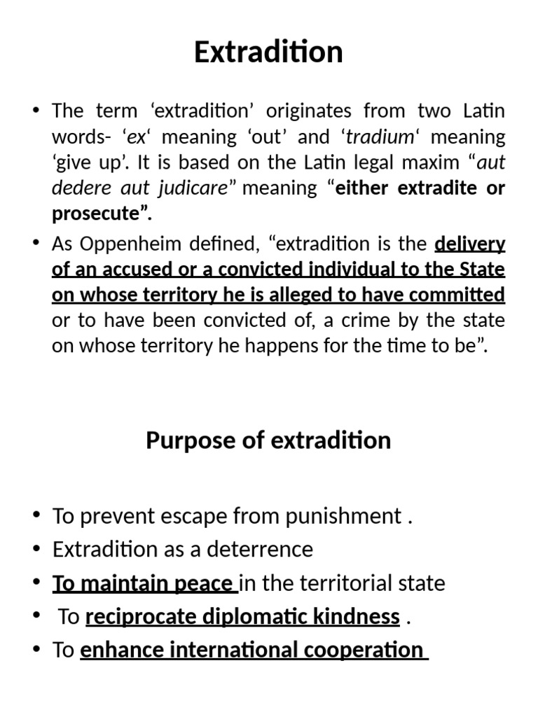 Extradition law treaty everything is going to be done | PDF ...