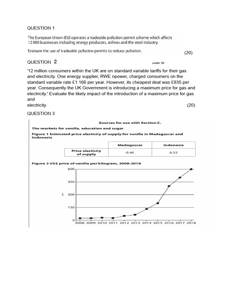 Impact of Price Caps and Subsidies in Energy | PDF