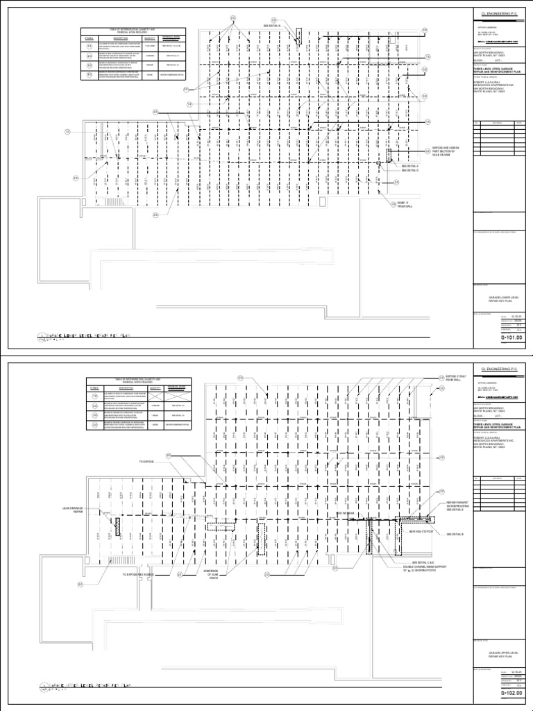 Steel Garage Repair and Reinforcement Plan | PDF | Structural ...