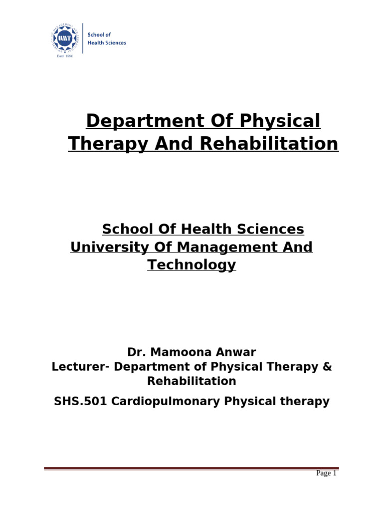 OBE Model CPPT F25 | PDF | Physical Therapy | Respiratory Diseases