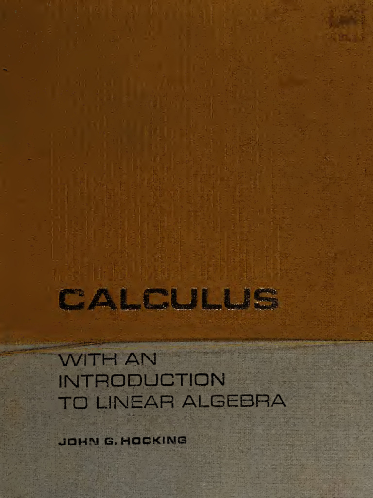 Calculus and Linear Algebra Textbook | PDF | Trigonometric Functions ...