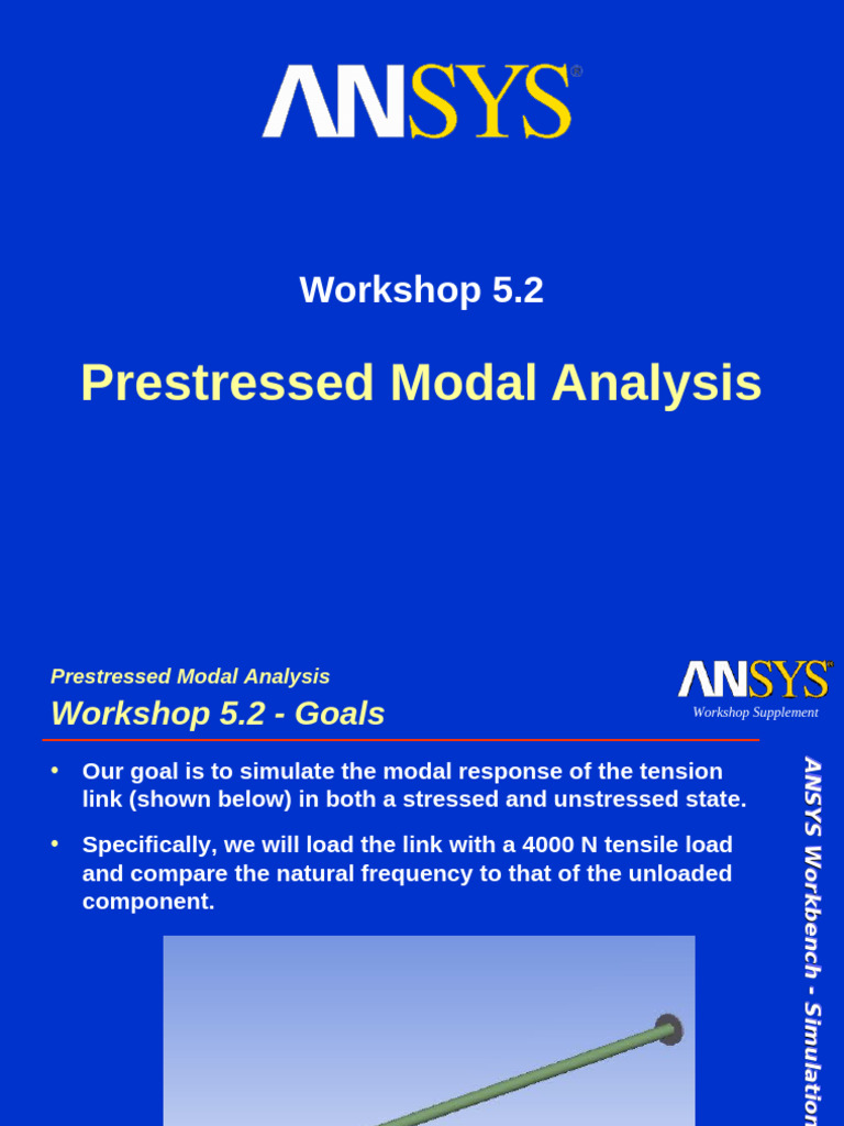 Prestressed Modal Analysis Workshop Guide | PDF | Deformation ...