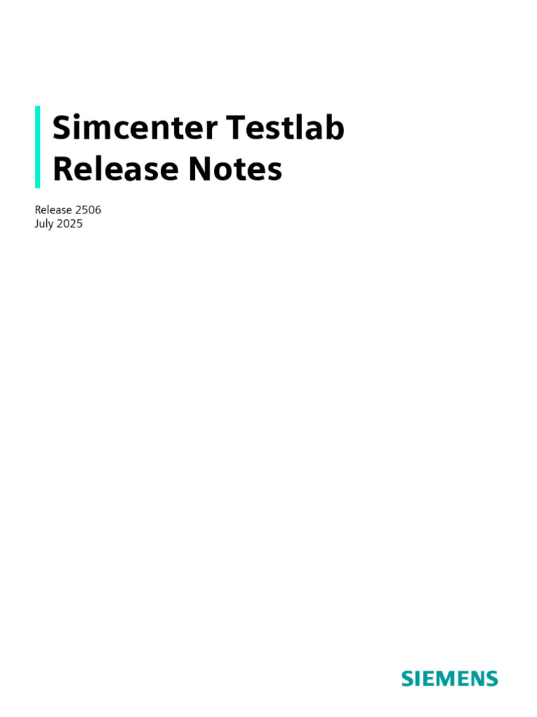 Simcenter Testlab Release Notes 2506 | PDF | Computer Network ...