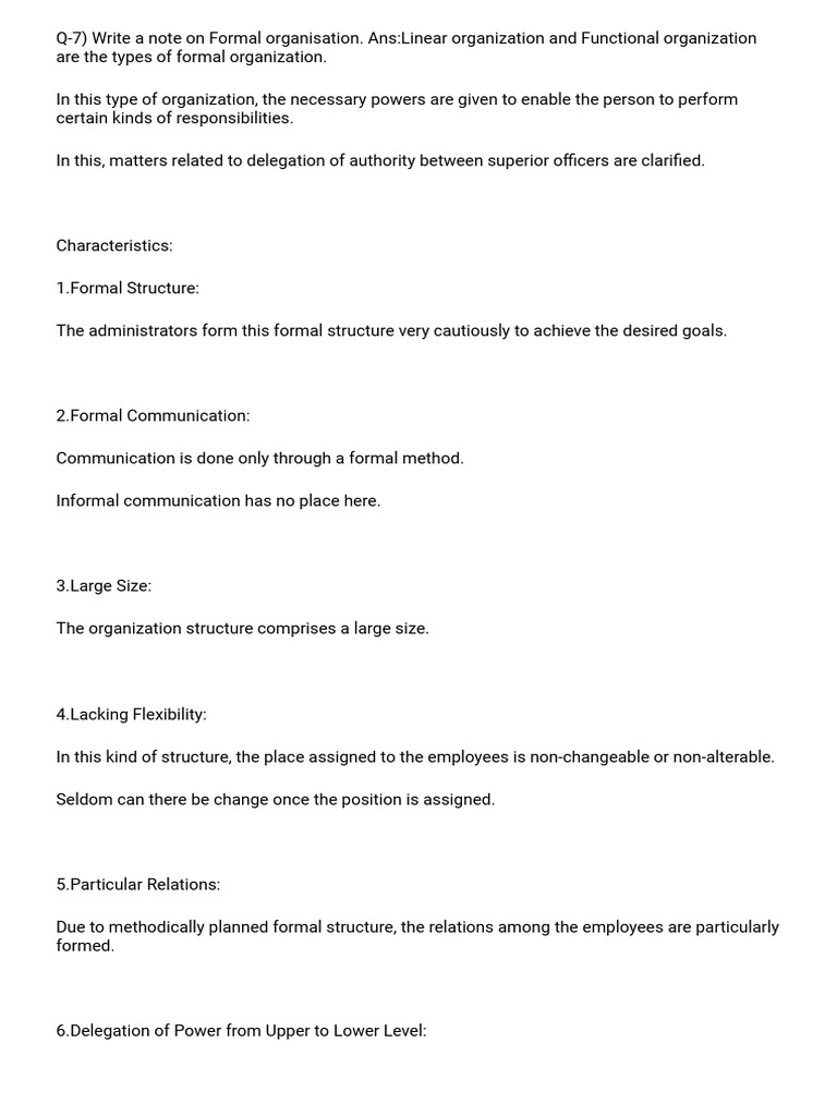 Understanding Formal Organization Types | PDF