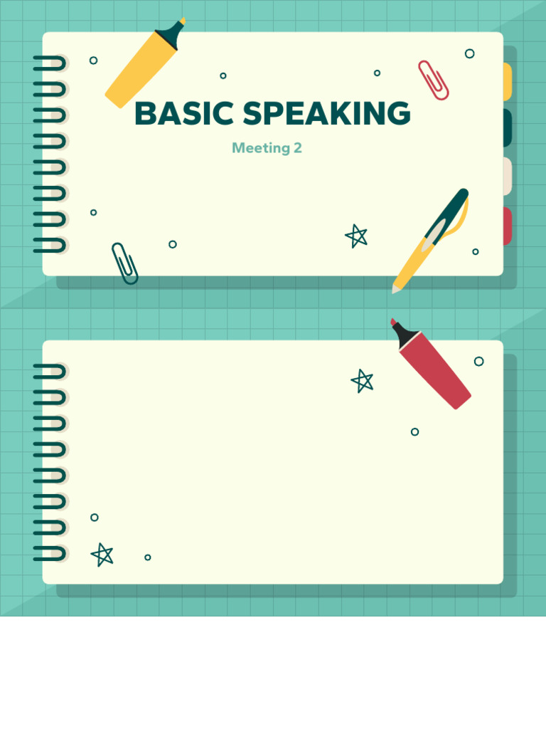 Basic Speaking Meeting 2 | PDF