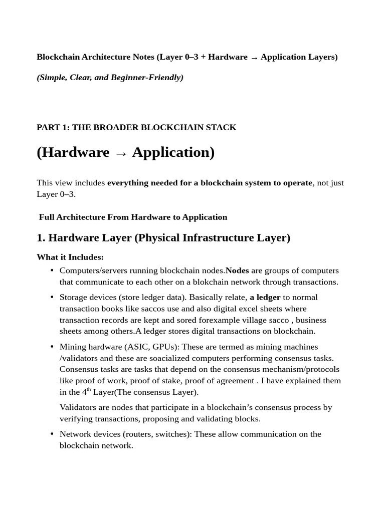 Blockchain Architecture Overview: Layers 0-3 | PDF | Computer Network ...