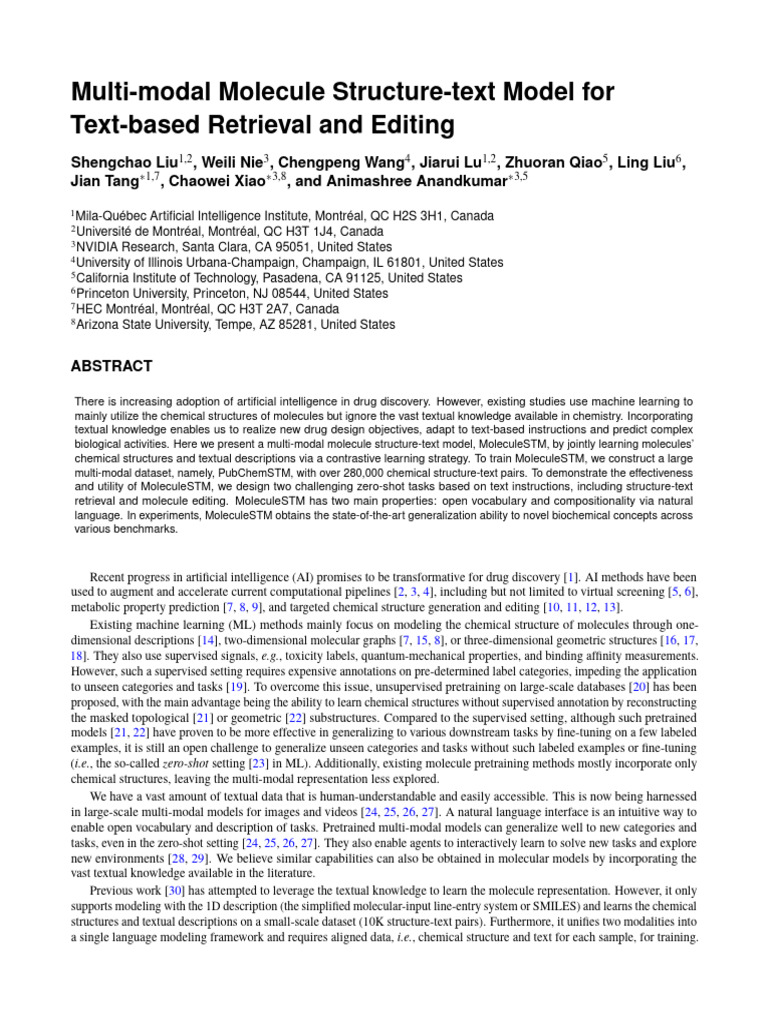 Multi-modal Molecule Structure-text Model for Text-based Retrieval and ...