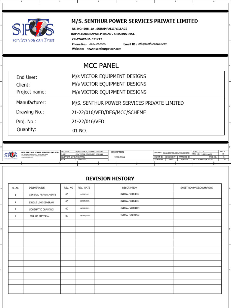 MCC Panel Design and Specifications | PDF | Alternating Current | Mains ...