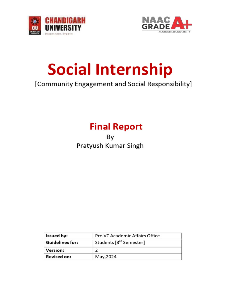 Social Internship Report: Chorwa Insights | PDF | Non Governmental ...
