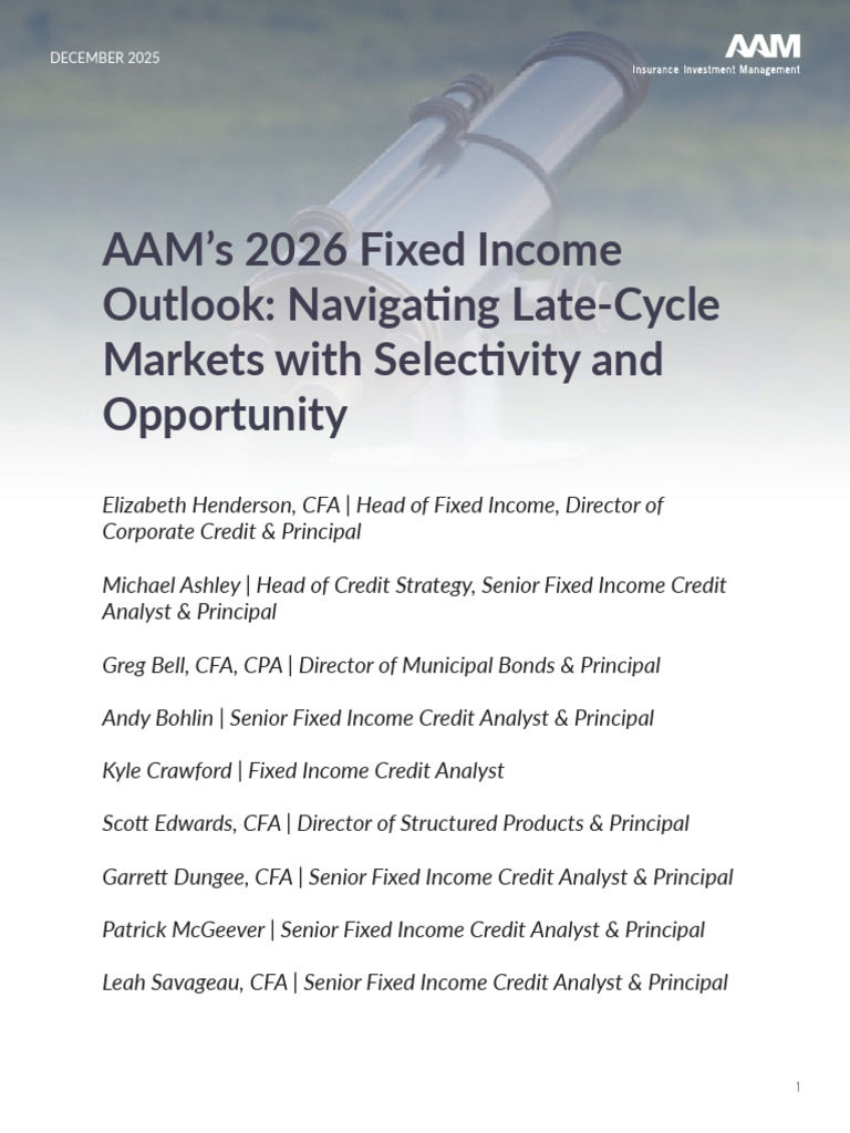 2026 Fixed Income Market Outlook | PDF | Securitization | Bonds (Finance)