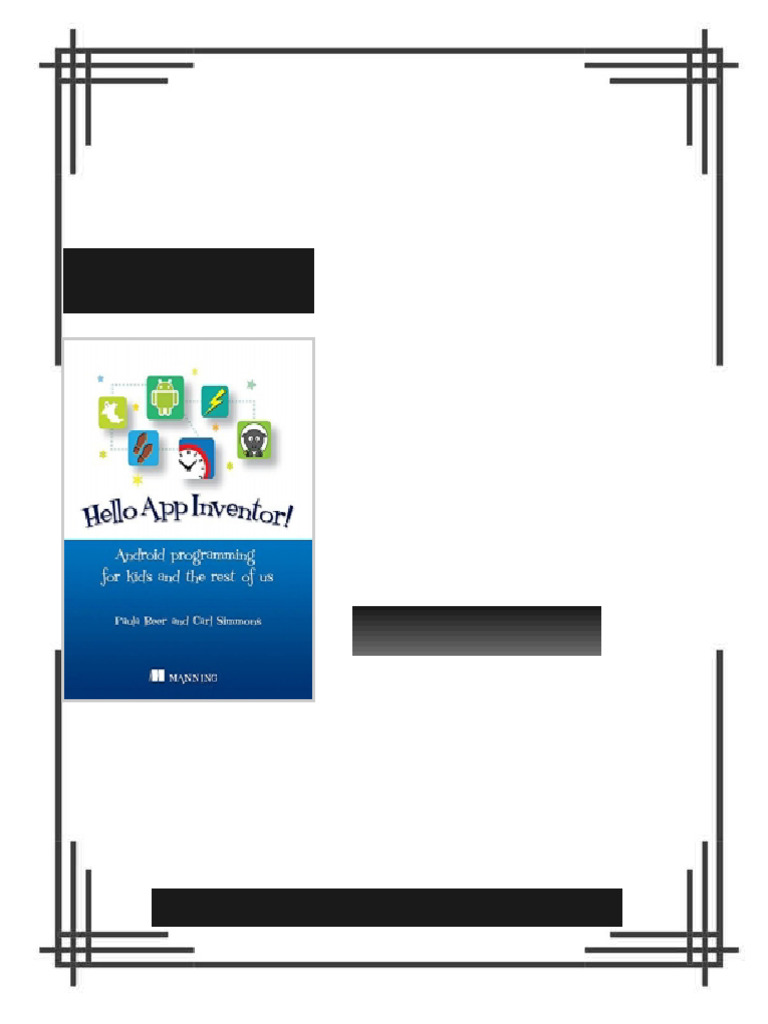 Hello App Inventor Android programming for kids and the rest of us 1st ...