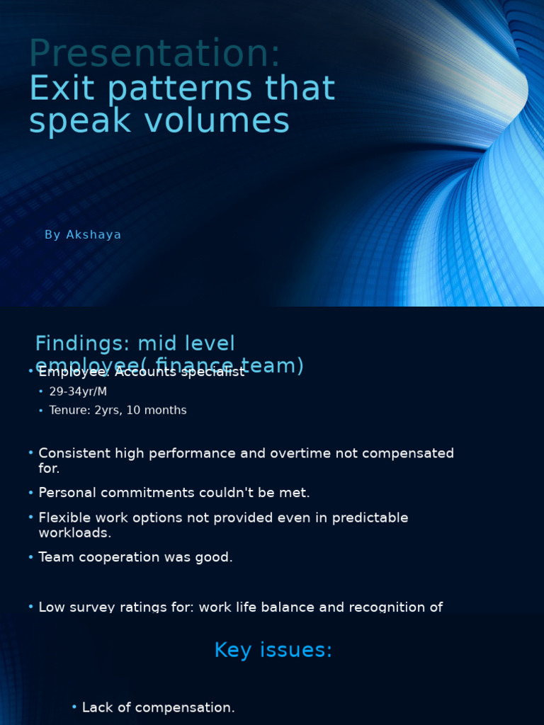 Employee Exit Patterns and Retention Strategies | PDF