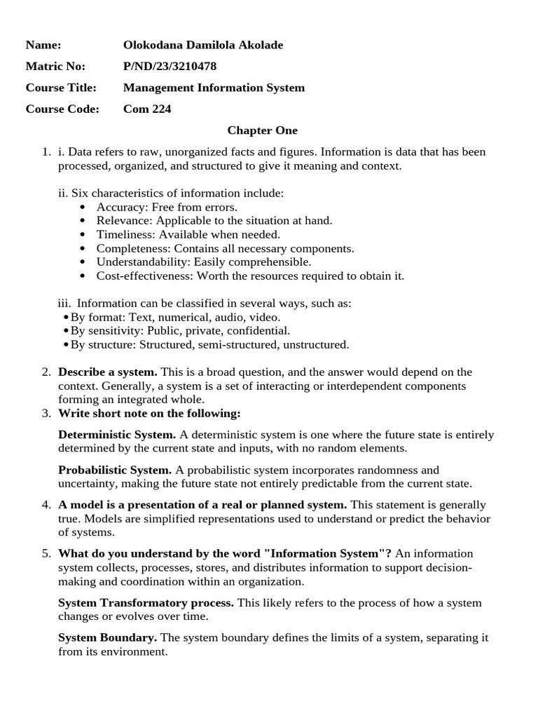 Dami MIS | PDF | Computer Network | Databases